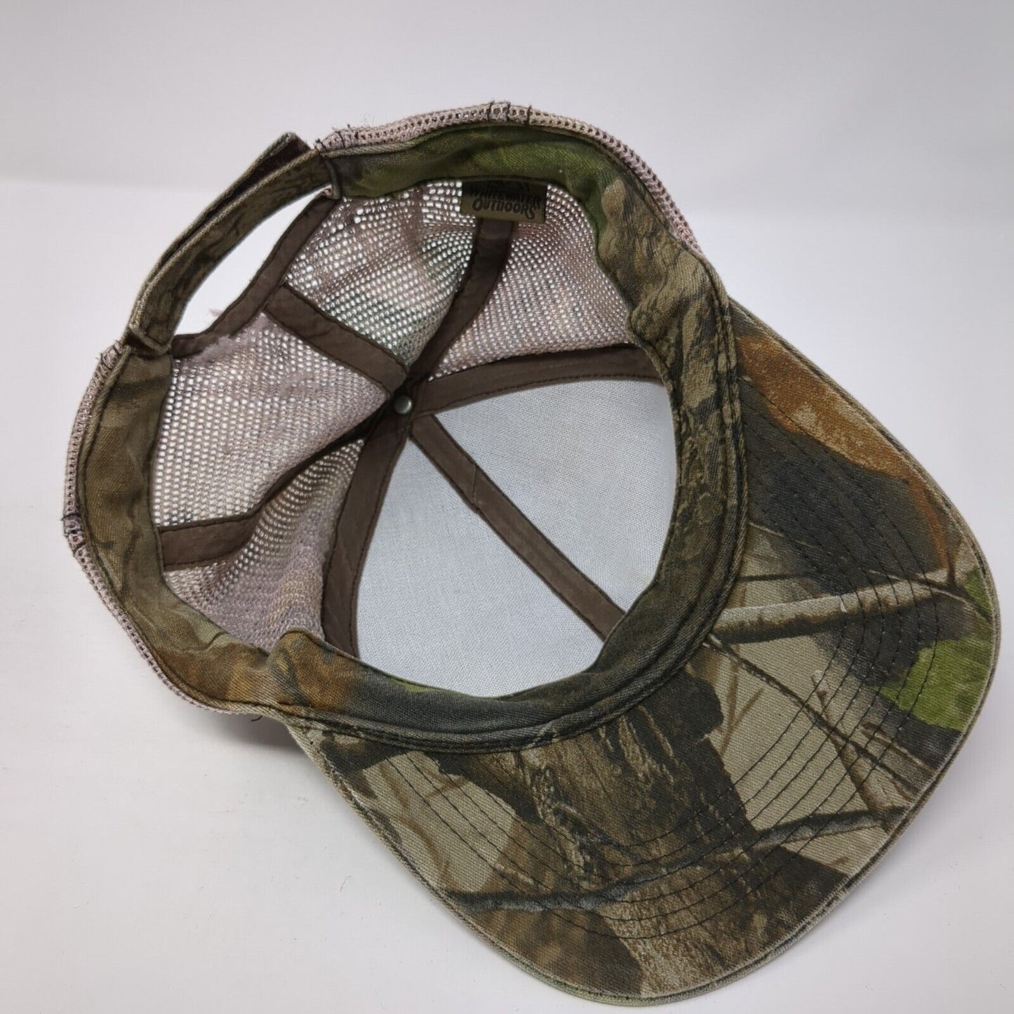 Realtree Strapback Trucker Hat Camo OS Adjustable Blank Whitewater Outdoors