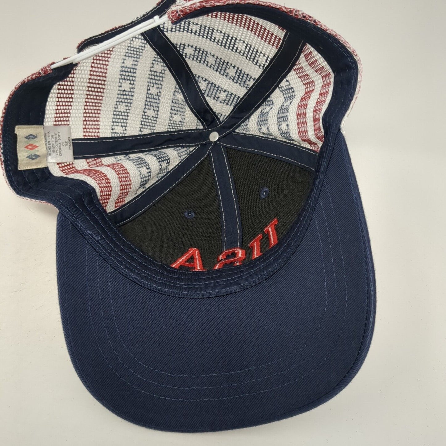 USA Snapback Trucker Hat Multi OS Adjustable Mesh Back Patriotic Stars & Stripes