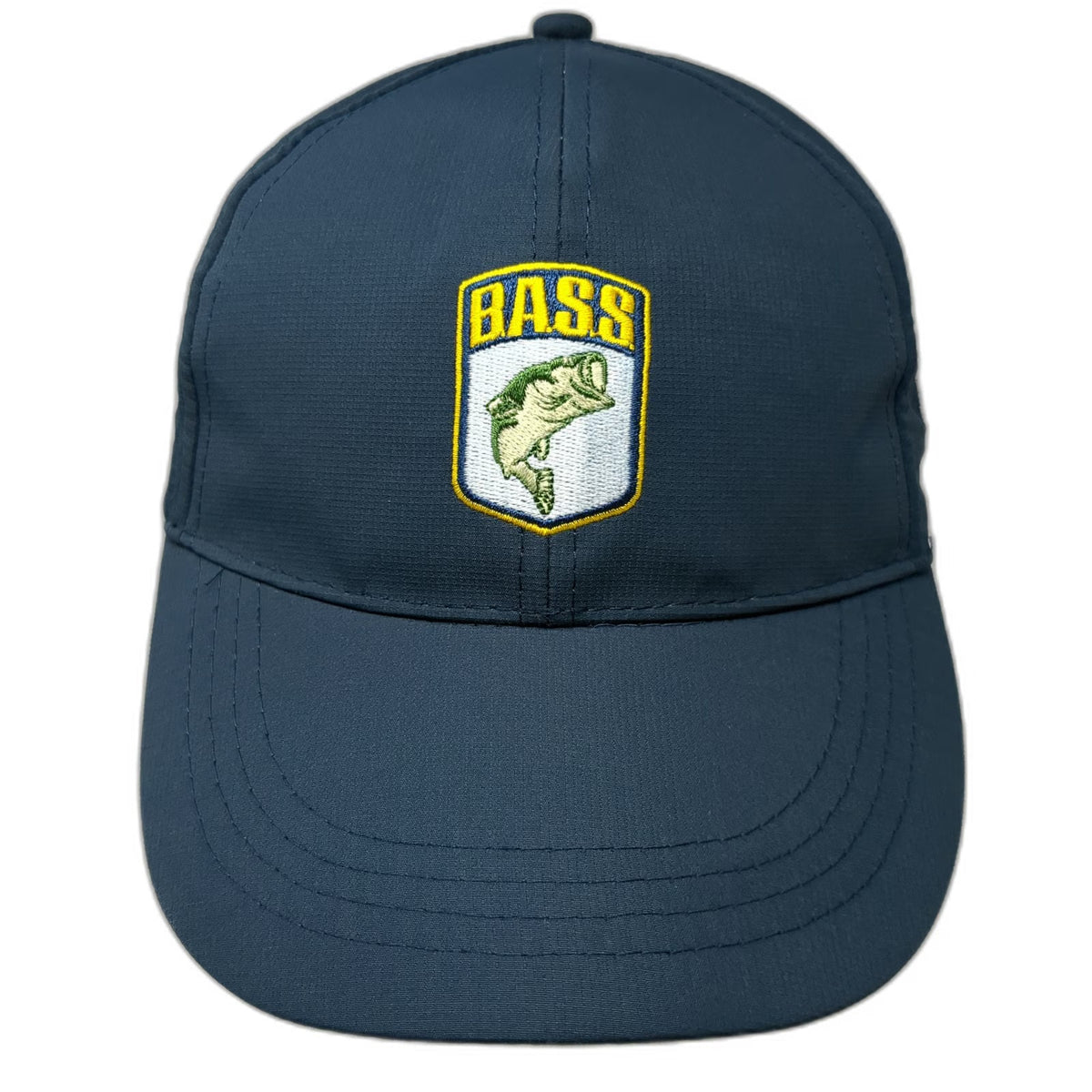 B.A.S.S. Baseball Cap Blue One Size Nylon Slideback Fishing Shield Logo Hat