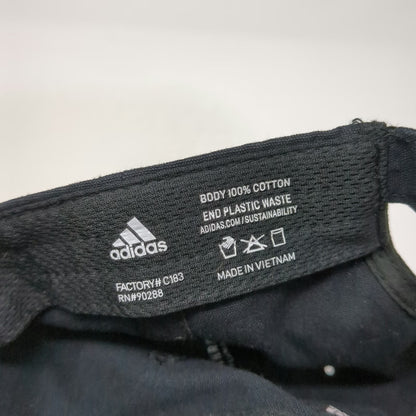 Adidas Baseball Cap Black One Size Embroidered Aeroready Slideback Cotton Hat