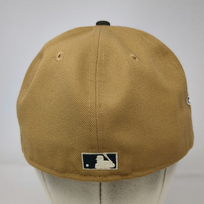 New Era MLB Atlanta Braves Baseball Cap Brown Black 7 1/8 30th Season Patch Hat