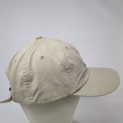 Shaw Slideback Hat Tan OSFA Adjustable Embroidered Vented Holes 6 Panel Cotton