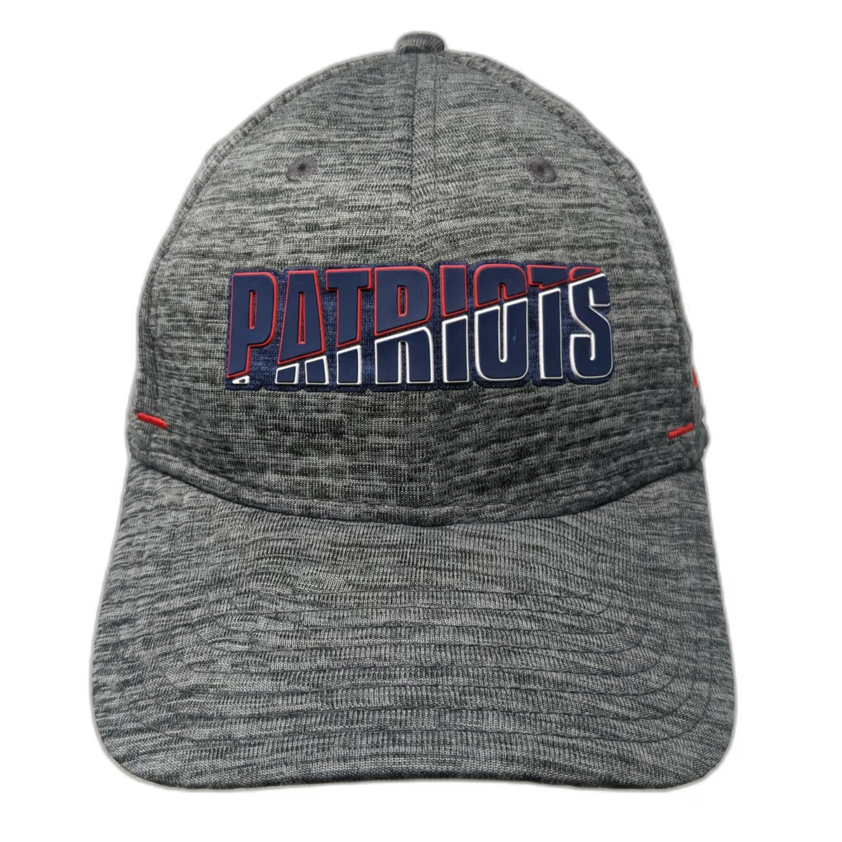 New Era New England Patriots NFL Hat Gray L Cap 39THIRTY Stretch Fit Blue Red