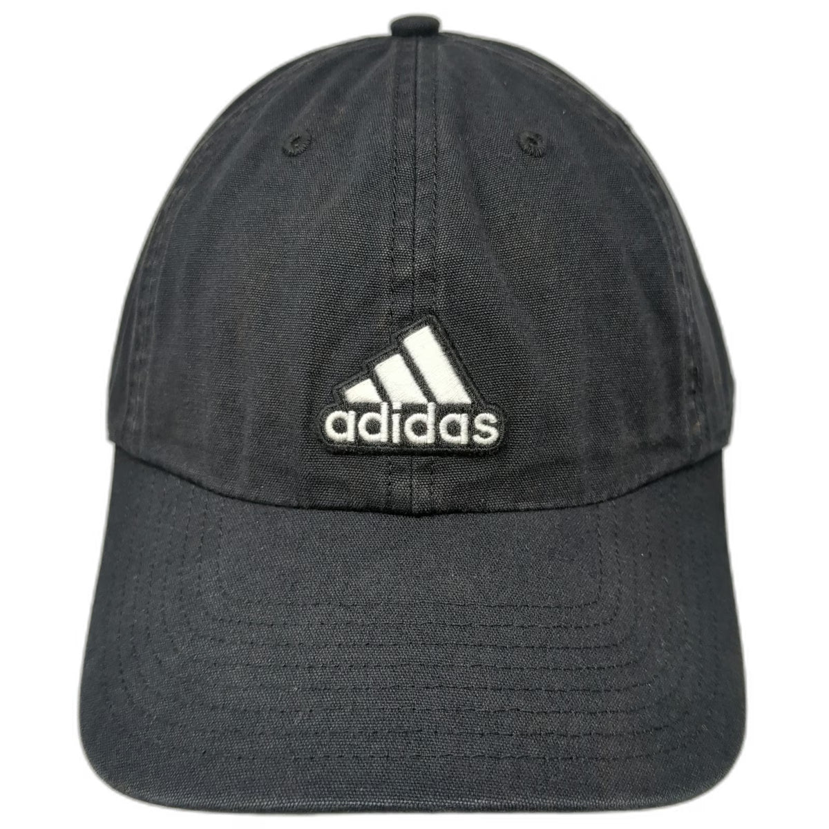Adidas Baseball Cap Black One Size Embroidered Aeroready Slideback Cotton Hat