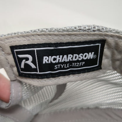 Richardson Trucker Hat Blue One Size Boise Cascade Leather Patch Mesh Gray Brown
