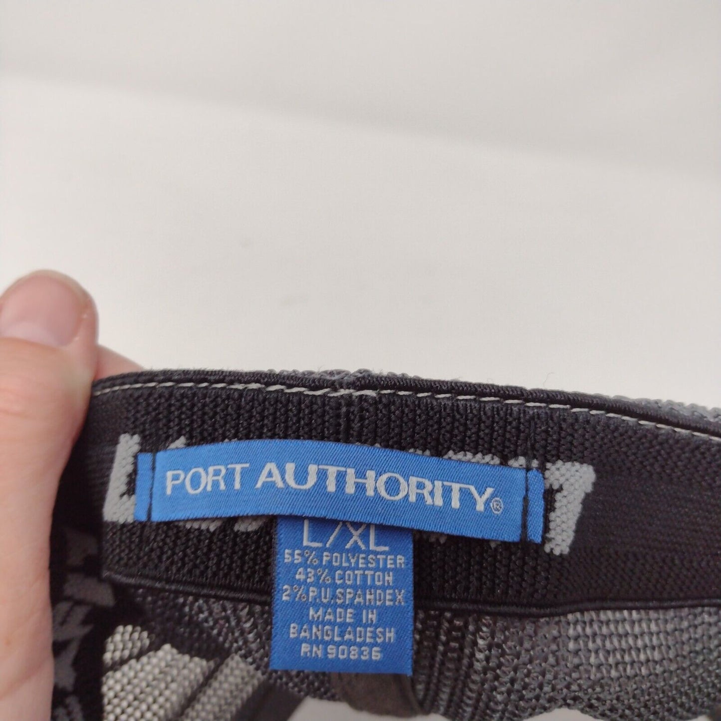 Beniton Construction Fitted Trucker Hat Gray L/XL Mesh Back Port Authority