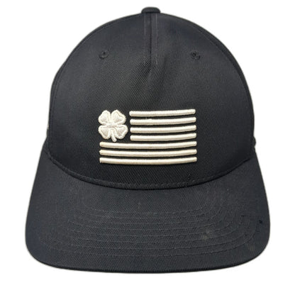 Black Clover 5 Panel Black Hat One Size Snapback Live Lucky CompuNet HPE Logo