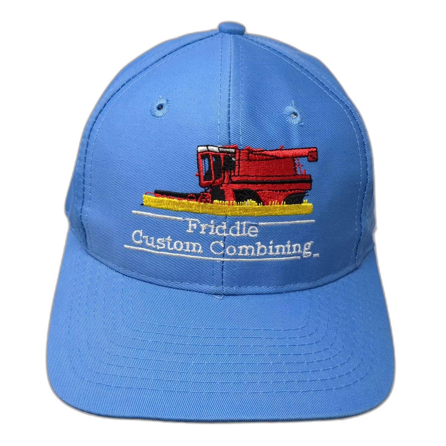 Mountain Marketing Friddle Custom Combining Blue Snapback Hat Harvester Vintage