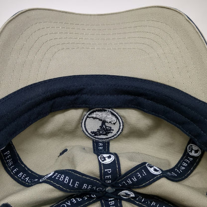 Pebble Beach Baseball Cap Beige One Size Hat 1919 Lone Cypress Golf Strapback