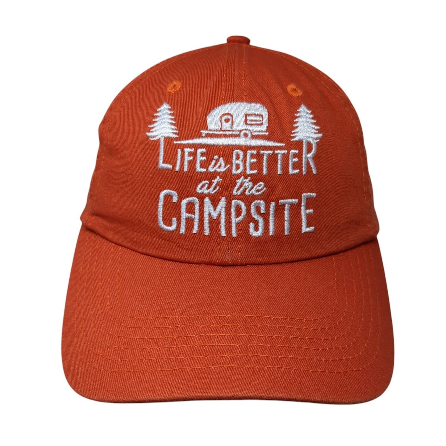 Life is Better at the Campsite Slideback Hat Orange One Size Camco