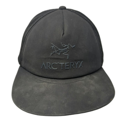 Arc'teryx Trucker Hat Black One Size Mesh Back Bird Logo Snapback Outdoor Cap
