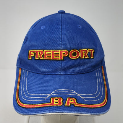 Freeport Bahamas Strapback Baseball Cap Blue OS Adjustable Embroidered 6 Panel
