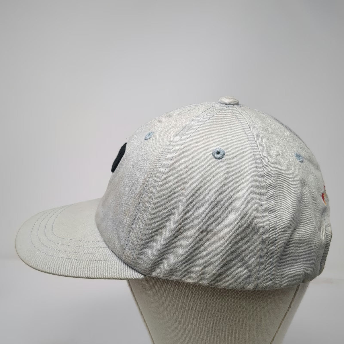 Palace Baseball Cap Gray One Size Flaming P Embroidered Logo Adjustable Hat