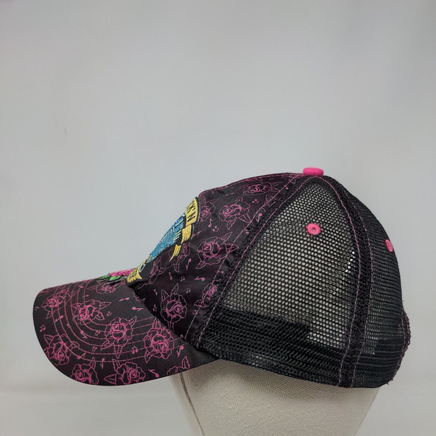 Rock 'N Roller Coaster Strapback Trucker Hat Multi Floral Rhinestone Disney