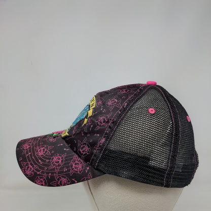 Rock 'N Roller Coaster Strapback Trucker Hat Multi Floral Rhinestone Disney