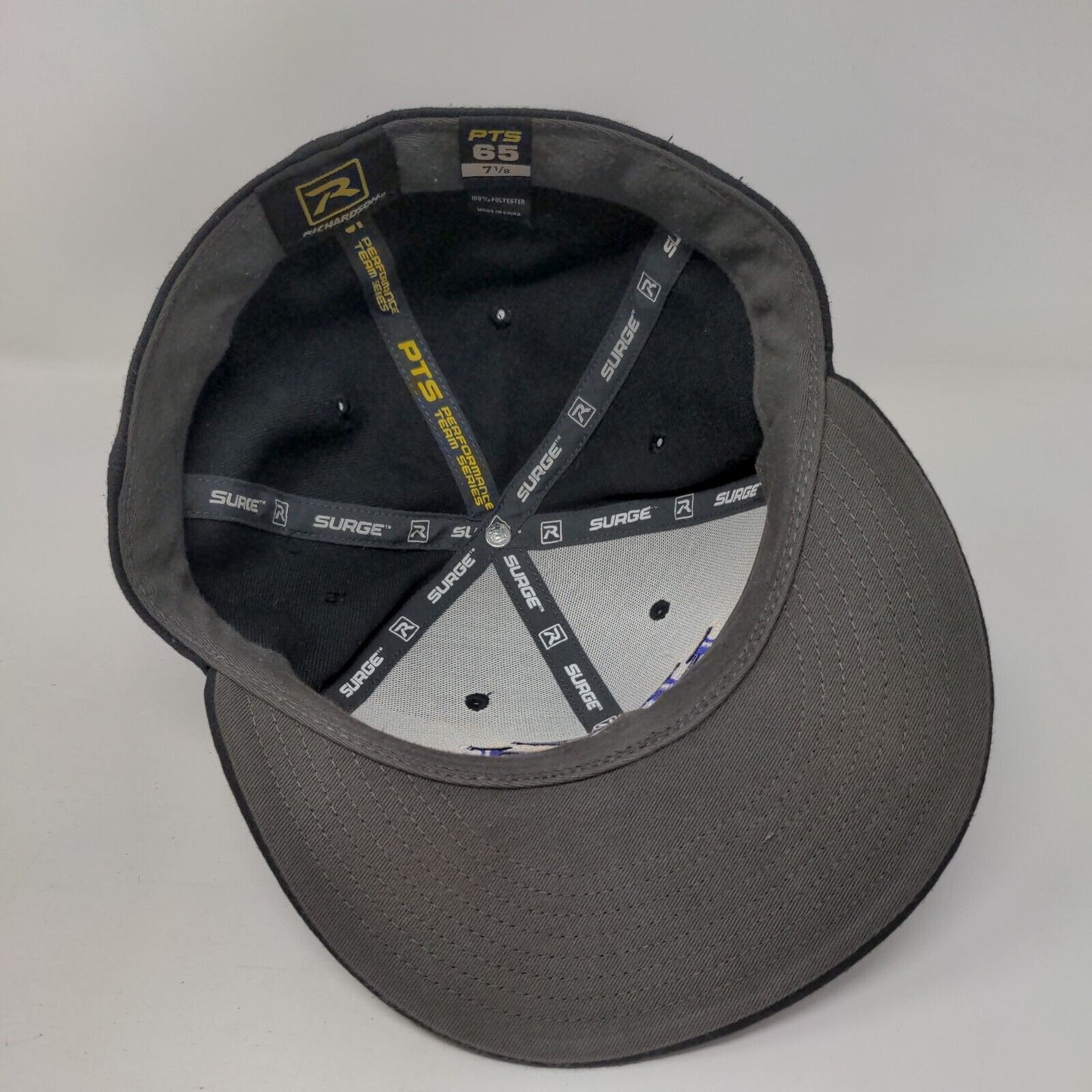 Rocky Fitted Hat Black 7 1/8 Embroidered Vent Holes Richardson Surge