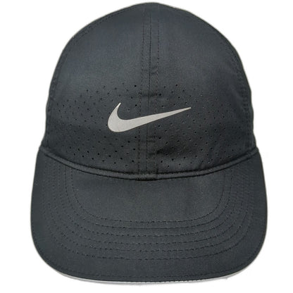 Nike Baseball Cap Black One Size Featherlight Dri-Fit Perforated Strapback Hat