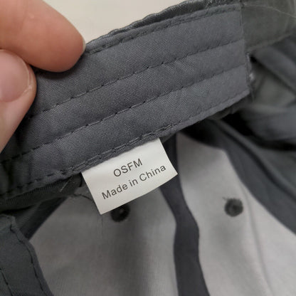Unbranded Slideback Hat Gray OSFM Adjustable Vented Holes 6 Panel Blank