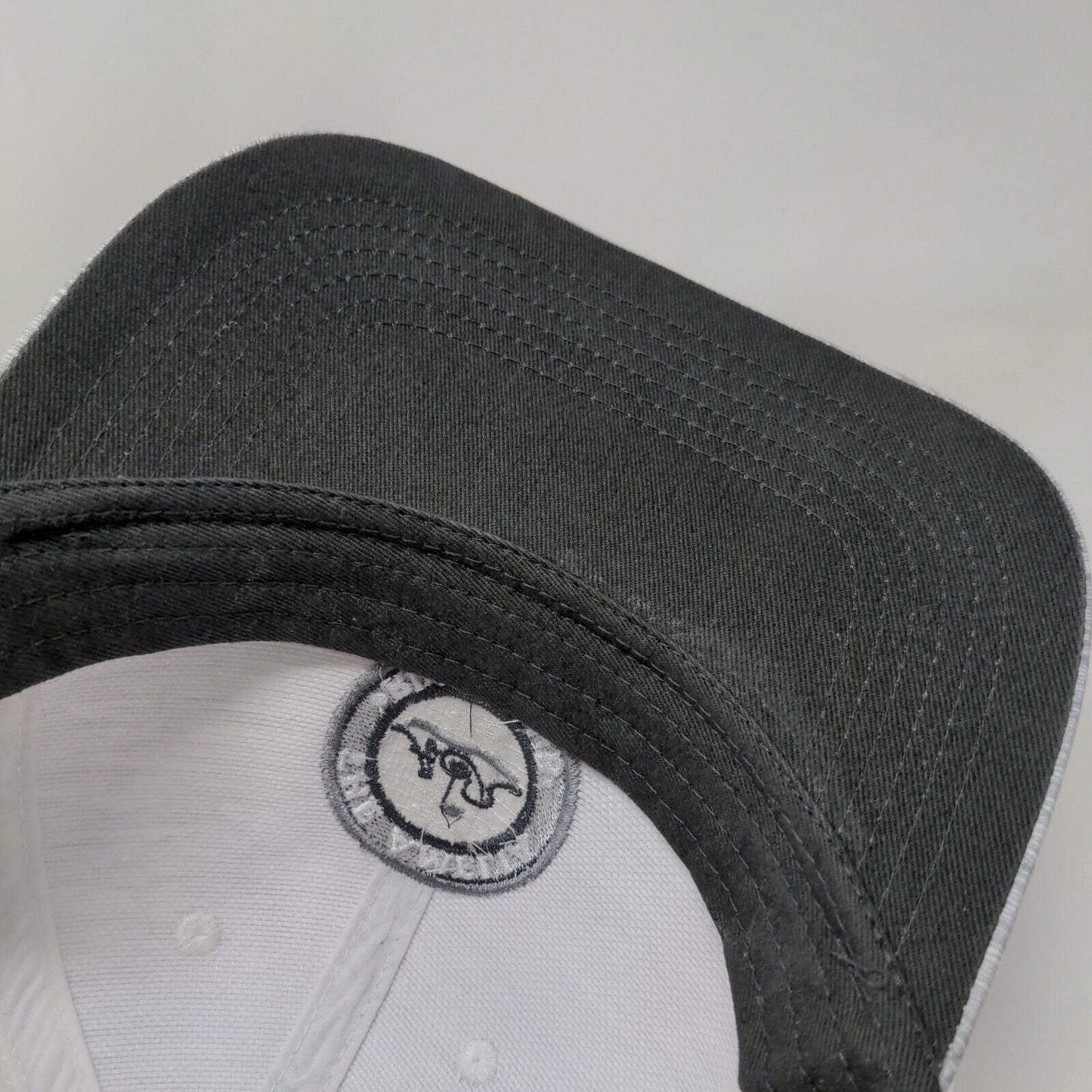 The Amelia River Club Snapback Trucker Hat Gray OS Classic Fit Mesh Back Ahead