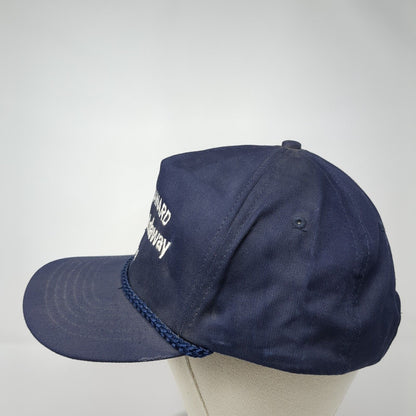 Safety Award USF Reddaway 1996 Snapback Hat Blue One Size Adjustable Rope KC