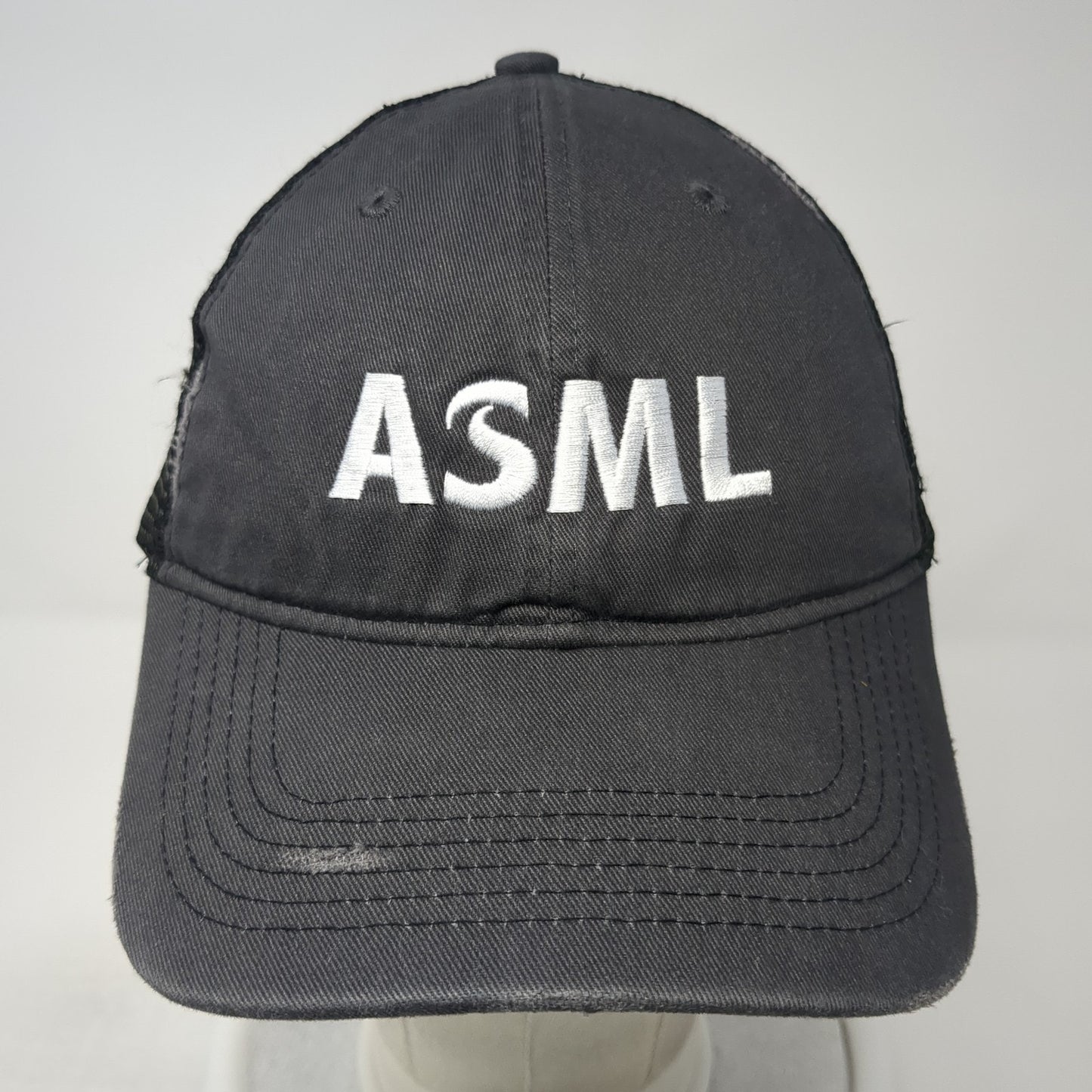 ASML Snapback Mesh Back Trucker Hat Gray One Size Port Authority