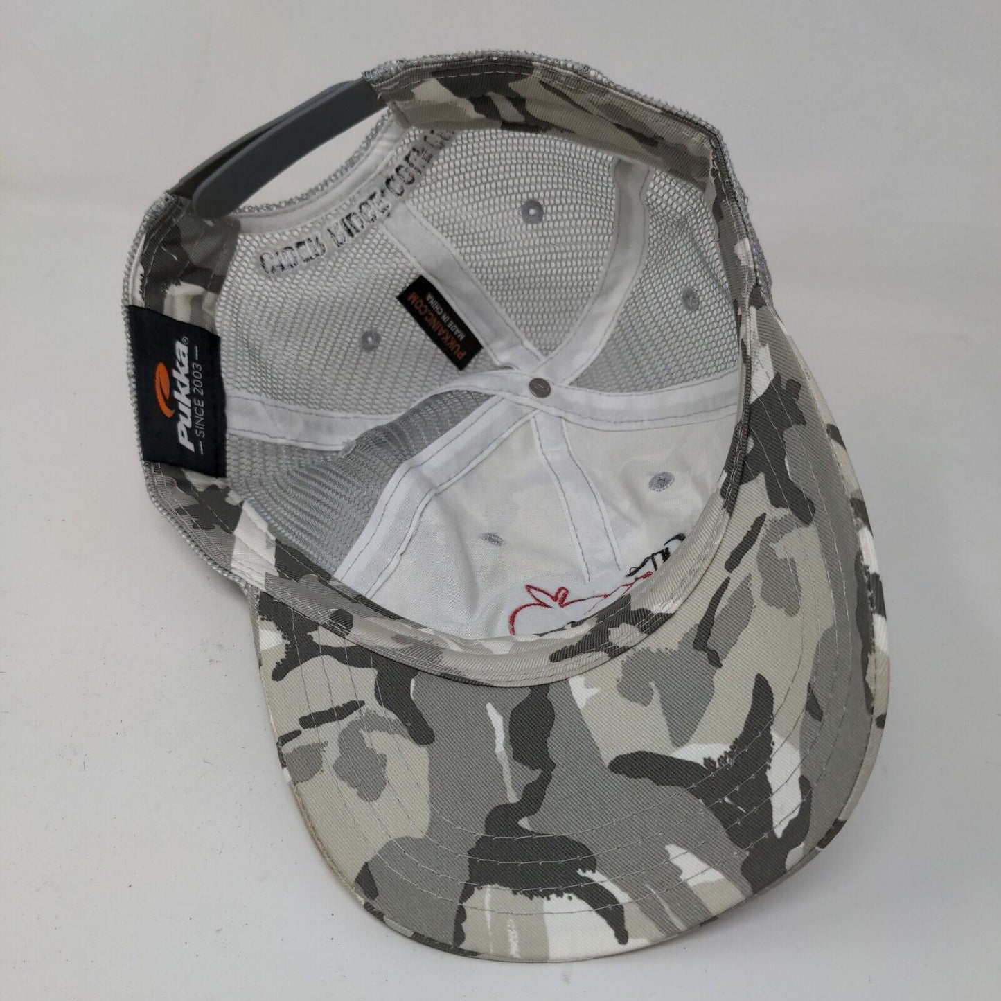 Cider Ridge Golf Club Men's Snapback Mesh Back Hat Gray Camo OS Embroidered