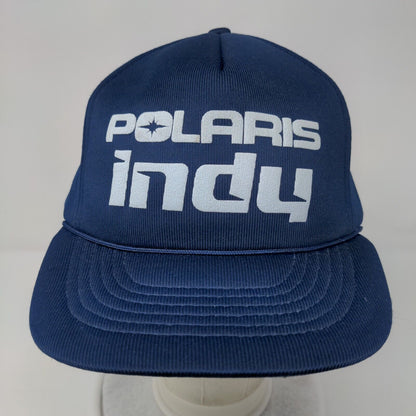 Polaris Indy Snapback Hat Blue OSFA Adjustable Lightweight 6 Panel Rope