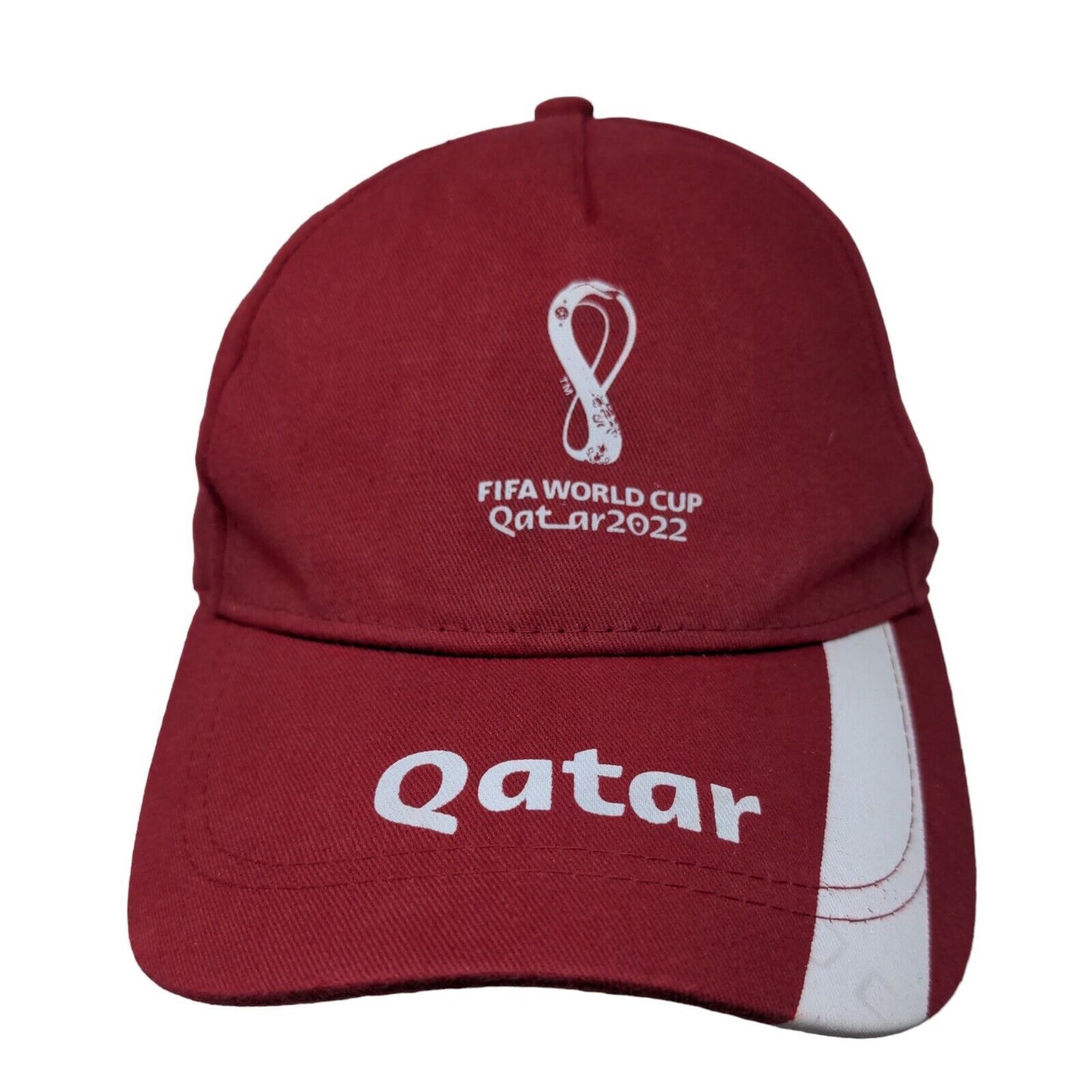 FIFA World Cup Qatar 2022 Snapback Hat Red Size 58 CM Graphic Logo Adjustable