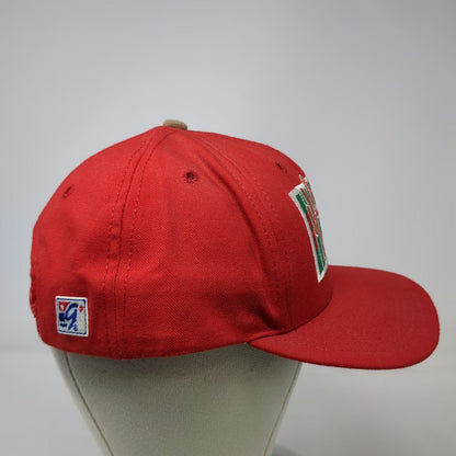 San Francisco 49ers NFL The Game Red Snapback Hat Green Underbrim USA Vintage