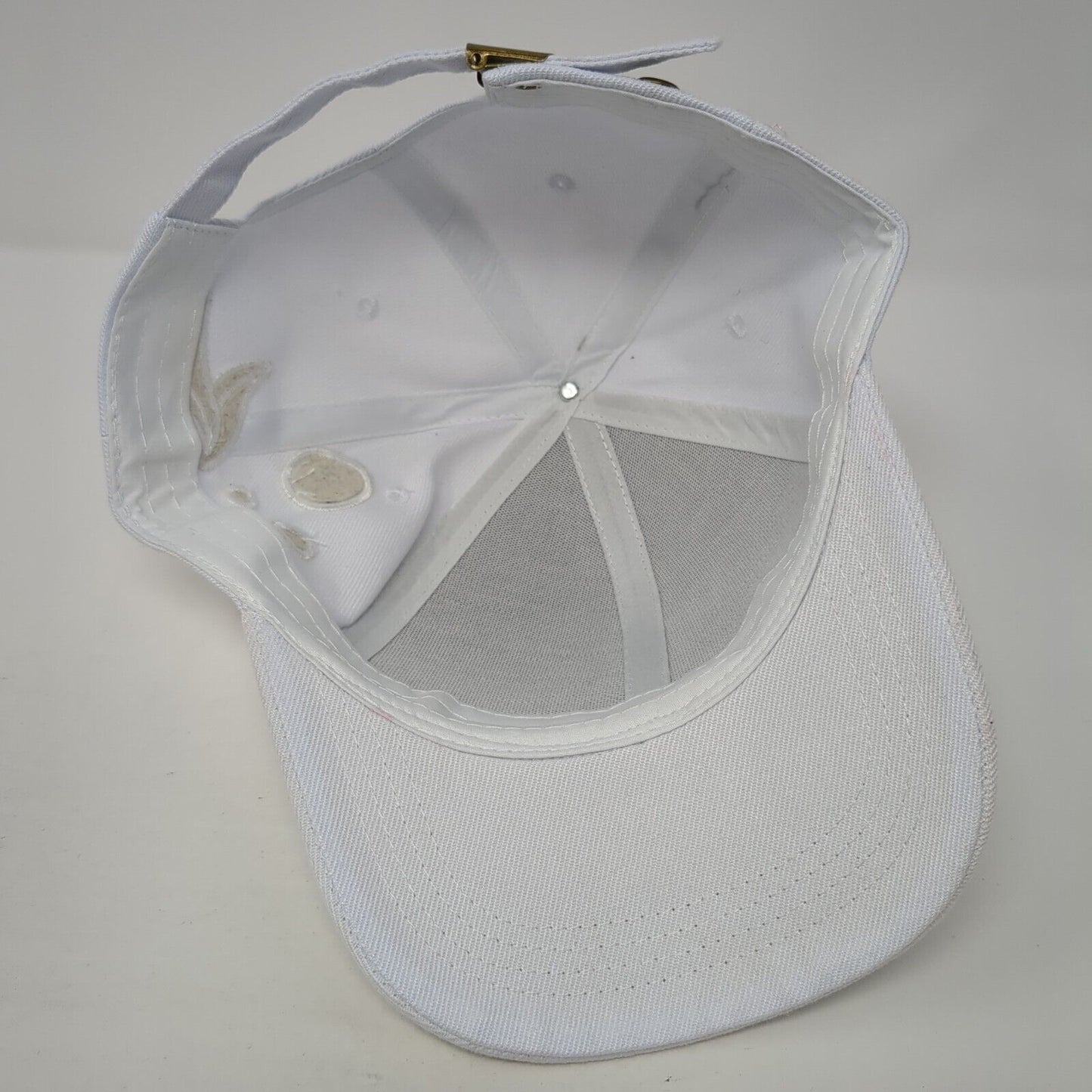 EBCREATE Patch Slideback Hat White One Size Adjustable Embroidered