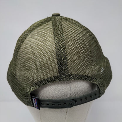 Patagonia Snapback Trucker Hat Green OSFA Adjustable Embroidered Mesh Back