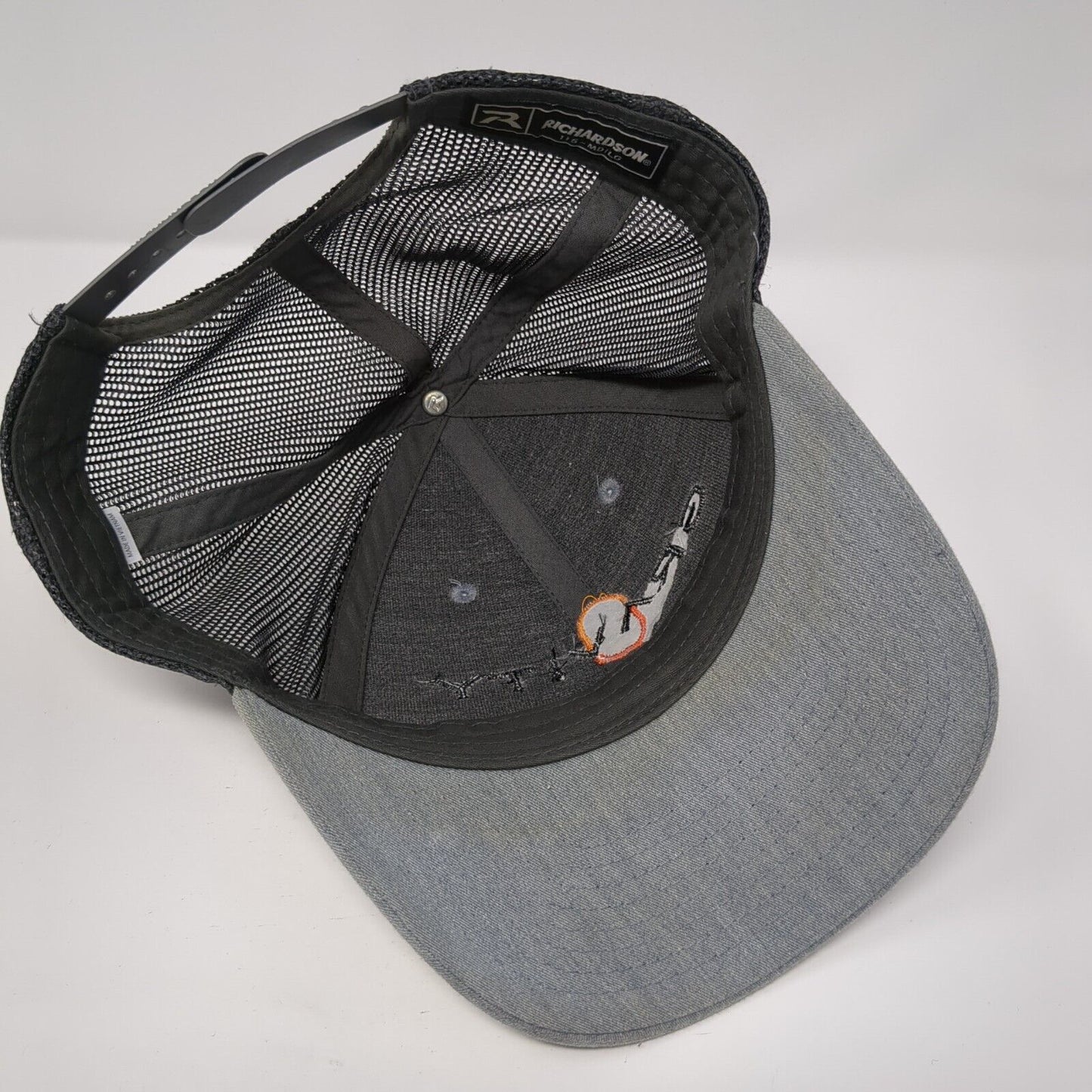 Gravity Oilfield Services Snapback Trucker Hat Gray M/L Mesh Back Richardson