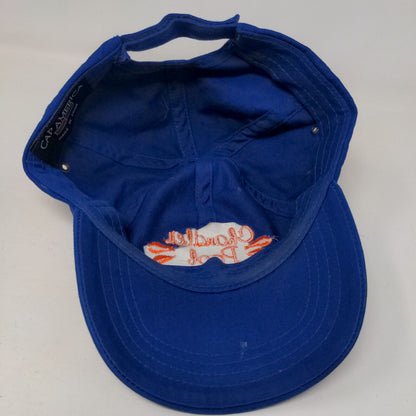 Chandler Pool Strapback Hat Blue One Size Embroidered Cap America