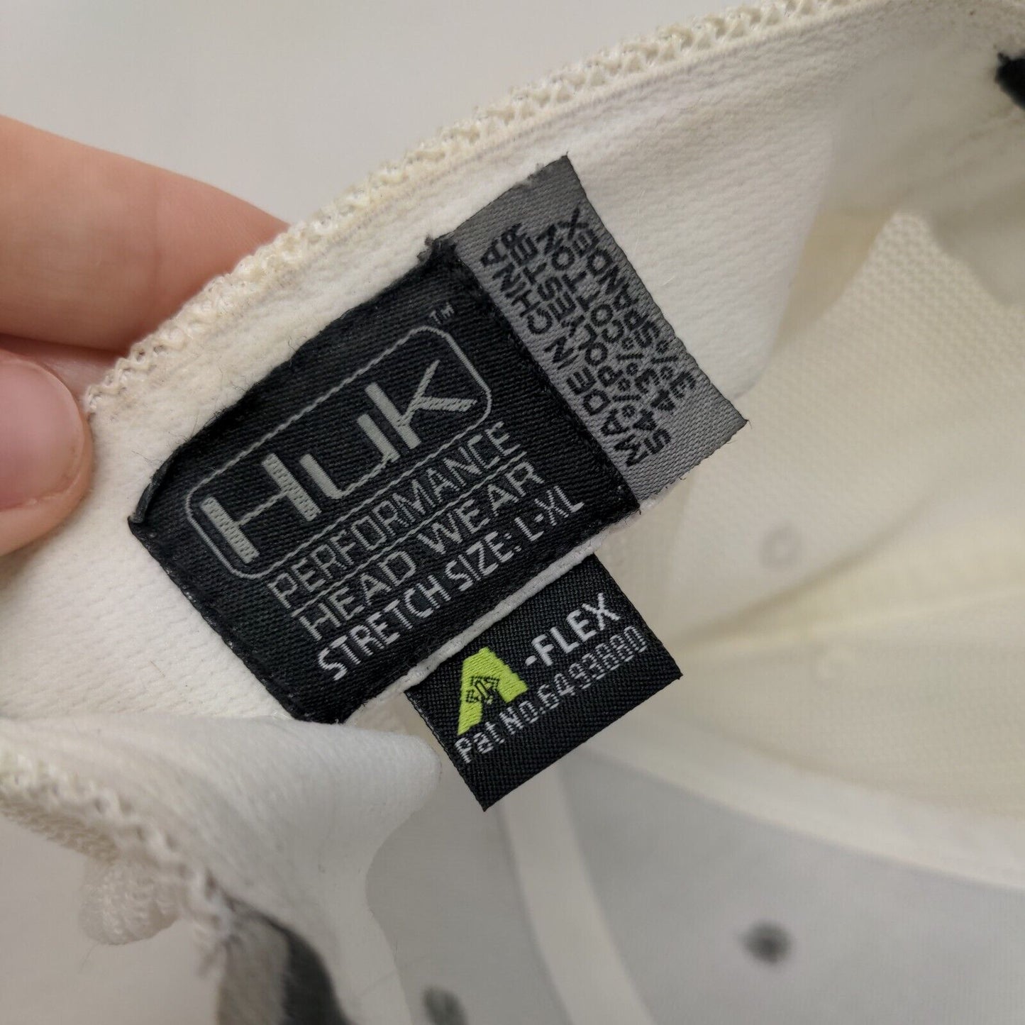 Huk Fitted Trucker Hat Gray L/XL Embroidered Breathable Mesh Back 6 Panel Fish