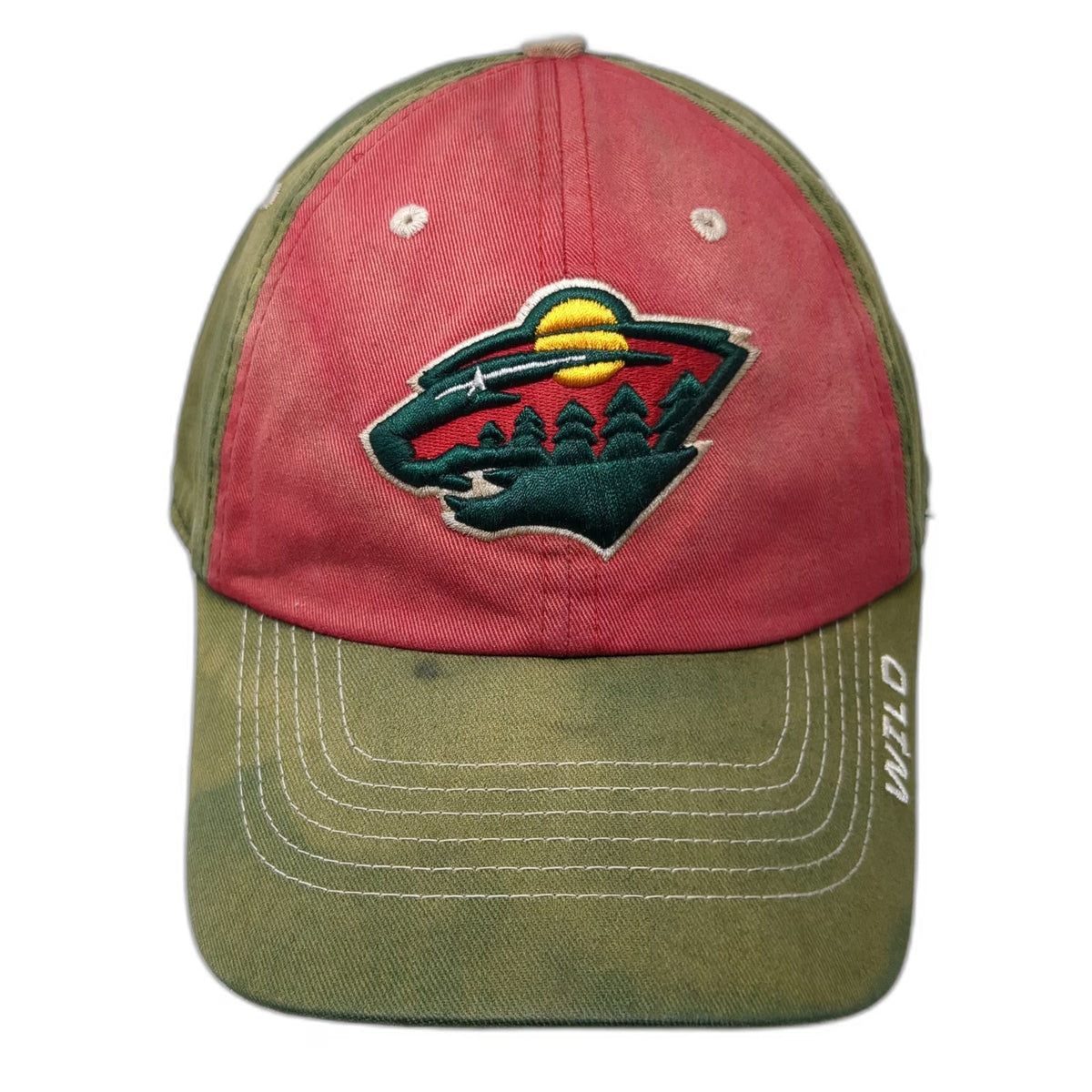 Fan Favorite Minnesota Wild NHL Cap Green Red One Size Strapback Curved Bill Hat
