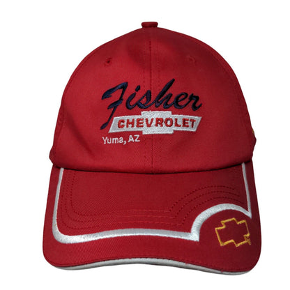 Fisher Chevrolet Yuma AZ Slideback Hat Red One Size Embroidered 6 Panel