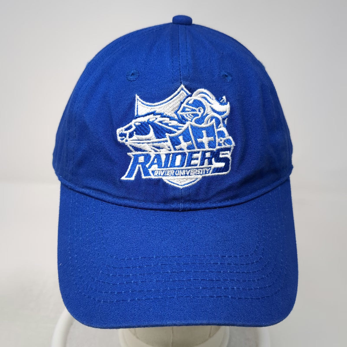 Port & Company Rivier University Raiders Baseball Cap Blue OSFM Strapback Hat