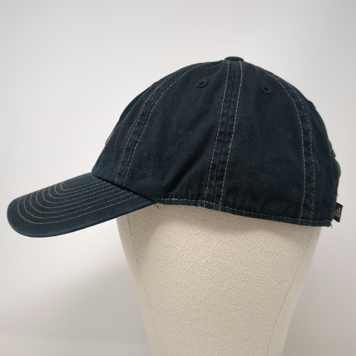 Adidas Baseball Cap Black One Size Slideback Contrast Stitching Embroidered Hat