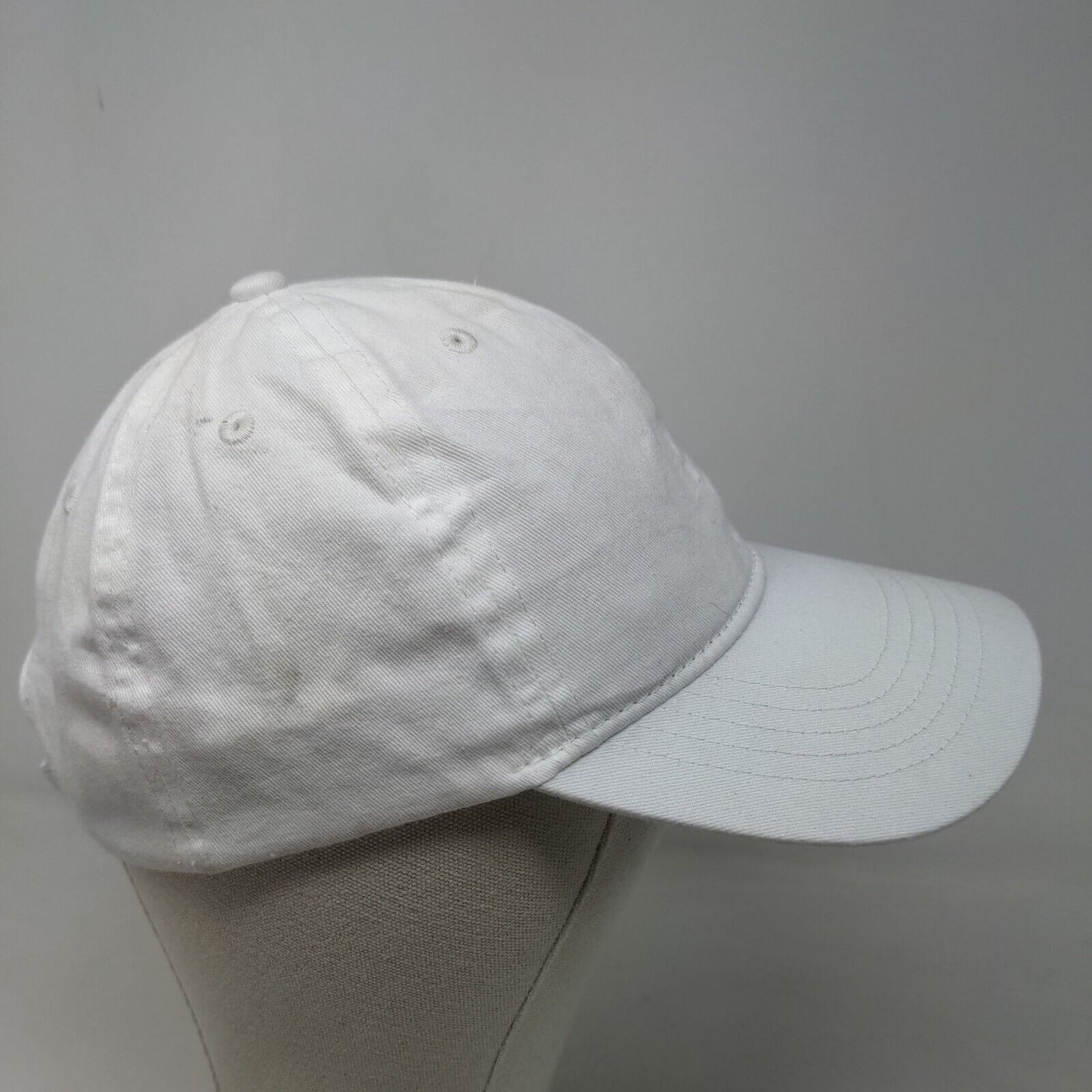 Infinity Men's Strapback Hat White OSFM Blank Vent Holes Adjustable