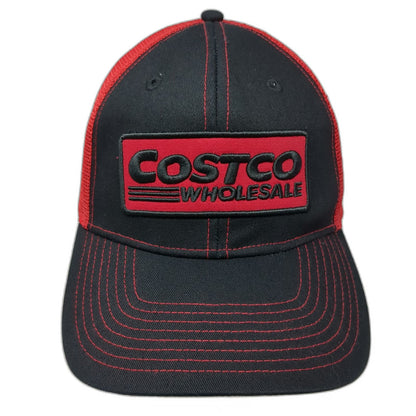 Bamko Costco Wholesale Trucker Hat Black Red One Size Mesh Snapback Stitch