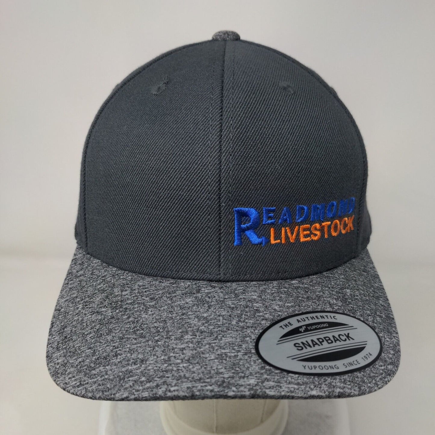 Readmond Livestock Snapback Hat Gray OSFA Adjustable Embroidered Sport-Tek