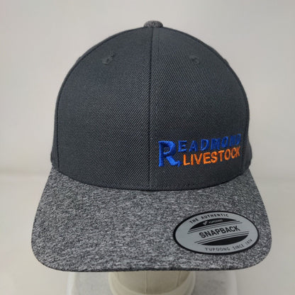Readmond Livestock Snapback Hat Gray OSFA Adjustable Embroidered Sport-Tek