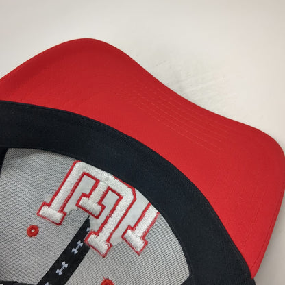 Under Armour Utah Utes NCAA Cap Black Red White XL Stretch Fit Hat Embroidered