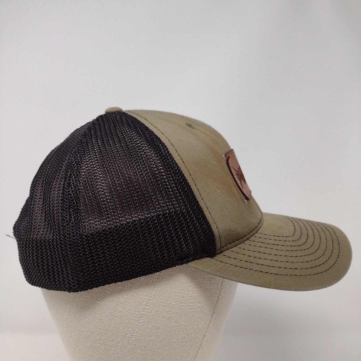 Idaho Angler Leather Patch Snapback Trucker Hat Multi OSFA Mesh Back