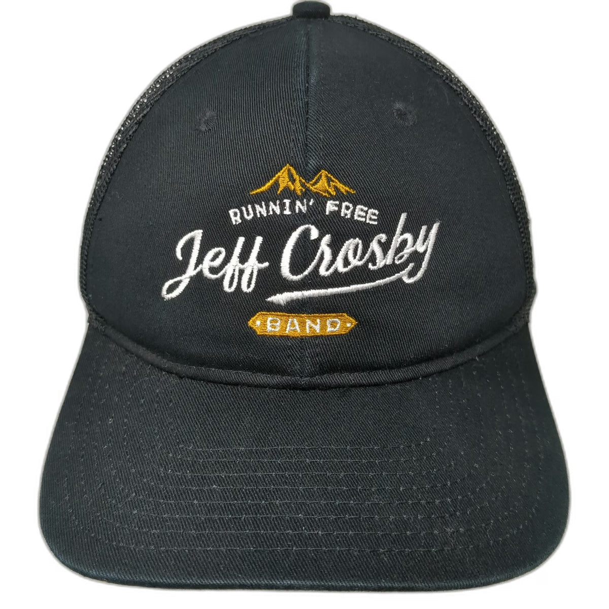 Port Authority Trucker Hat Black One Size Jeff Crosby Band Runnin Free Snapback