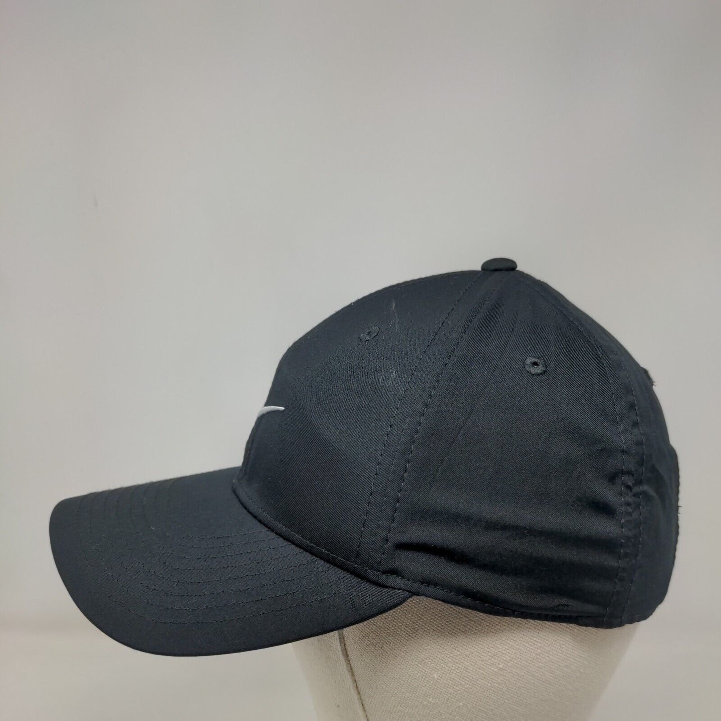 Nike Slideback Hat Black OSFM Adjustable Swoosh Embroidered Legacy 91