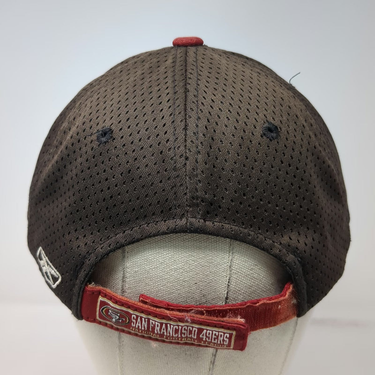 San Francisco 49ers NFL Reebok Cap Brown Red One Size Mesh Breathable Logo Hat