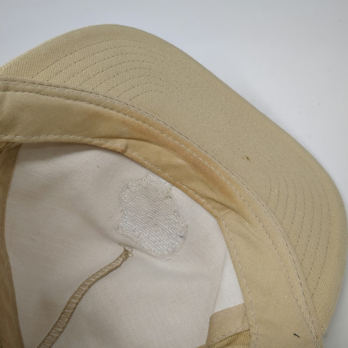 Pendleton Woolen Mills Yupoong 5 Panel Beige Hat OSFM Leather Strapback Patch