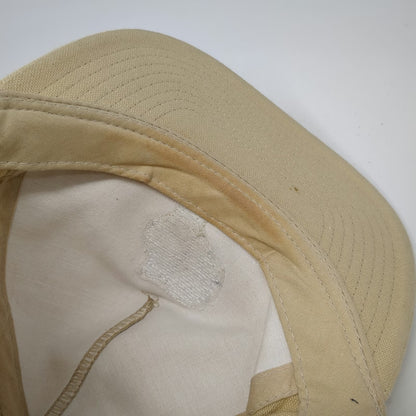 Pendleton Woolen Mills Yupoong 5 Panel Beige Hat OSFM Leather Strapback Patch