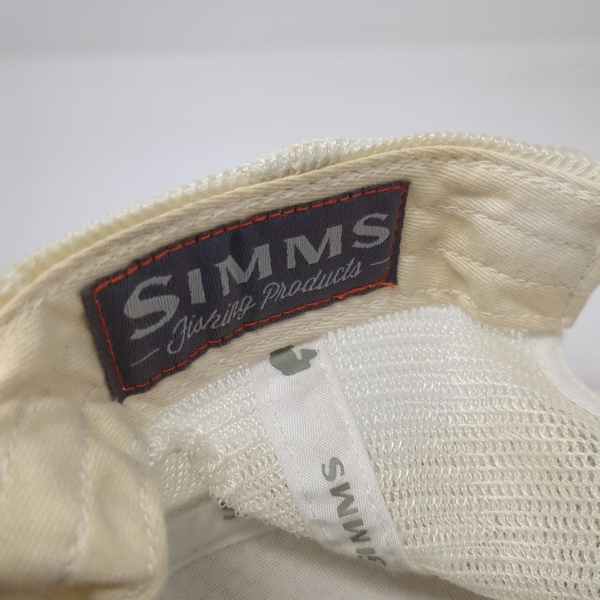 Simms Trucker Hat Gray One Size Mesh Snapback Fishing Hex Camo Bass Logo Patch